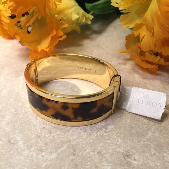 Talbots Jewelry - Talbots tortoise gold hinge bracelet NWT